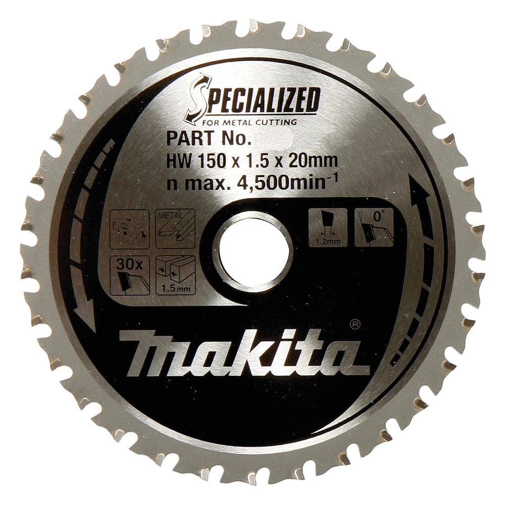 Makita Kreissägeblatt Specialized Metal B-47036, 150x1,5x20mm, 32 Zähne, Stahl... MAKITA-B-47036 0088381454247 (Abb. 4)