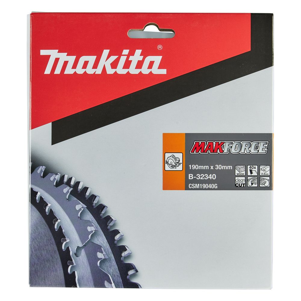 Makita Kreissägeblatt MAKFORCE B-32340, 190mm, 30mm Bohrung, 40 Zähne, 2,2mm Schnittbre... MAKITA-B-32340 0088381421157 (Abb. 2)