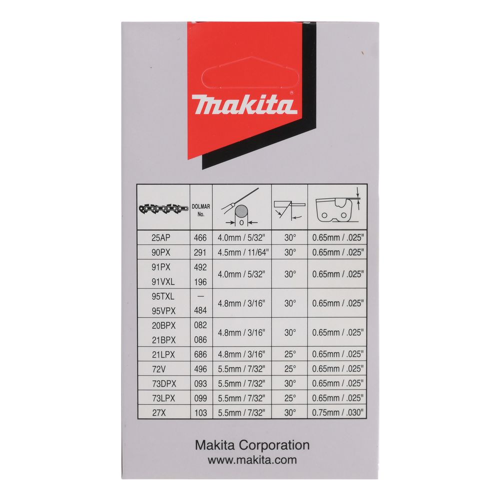Makita Sägekette 90PX 191H01-8, 300mm, 3/8", 46 Treibglieder, 1,1mm Nutbreite... MAKITA-191H01-8 0088381562874 (Abb. 4)