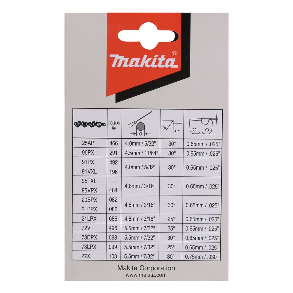 Makita Sägekette 91PX 191H12-3, 400mm, 3/8... MAKITA-191H12-3 0088381562980 (Abb. 3)