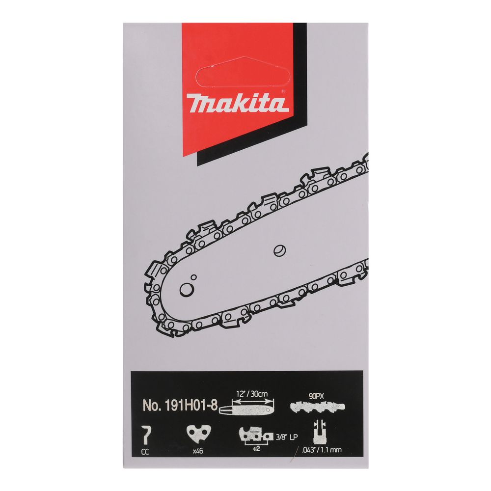 Makita Sägekette 90PX 191H01-8, 300mm, 3/8", 46 Treibglieder, 1,1mm Nutbreite... MAKITA-191H01-8 0088381562874 (Abb. 2)