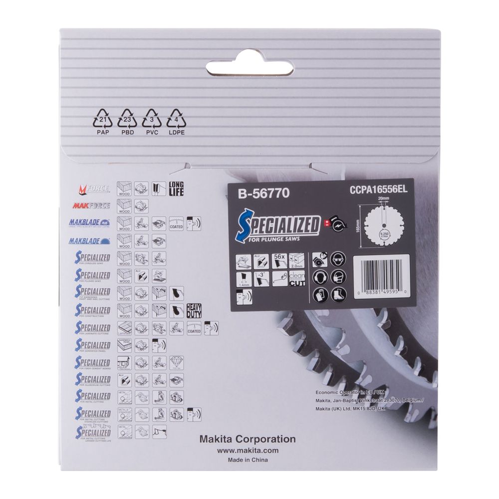 Makita Kreissägeblatt Specialized B-56770, 165x2,0x20mm, Holz/Aluminium... MAKITA-B-56770  (Abb. 3)