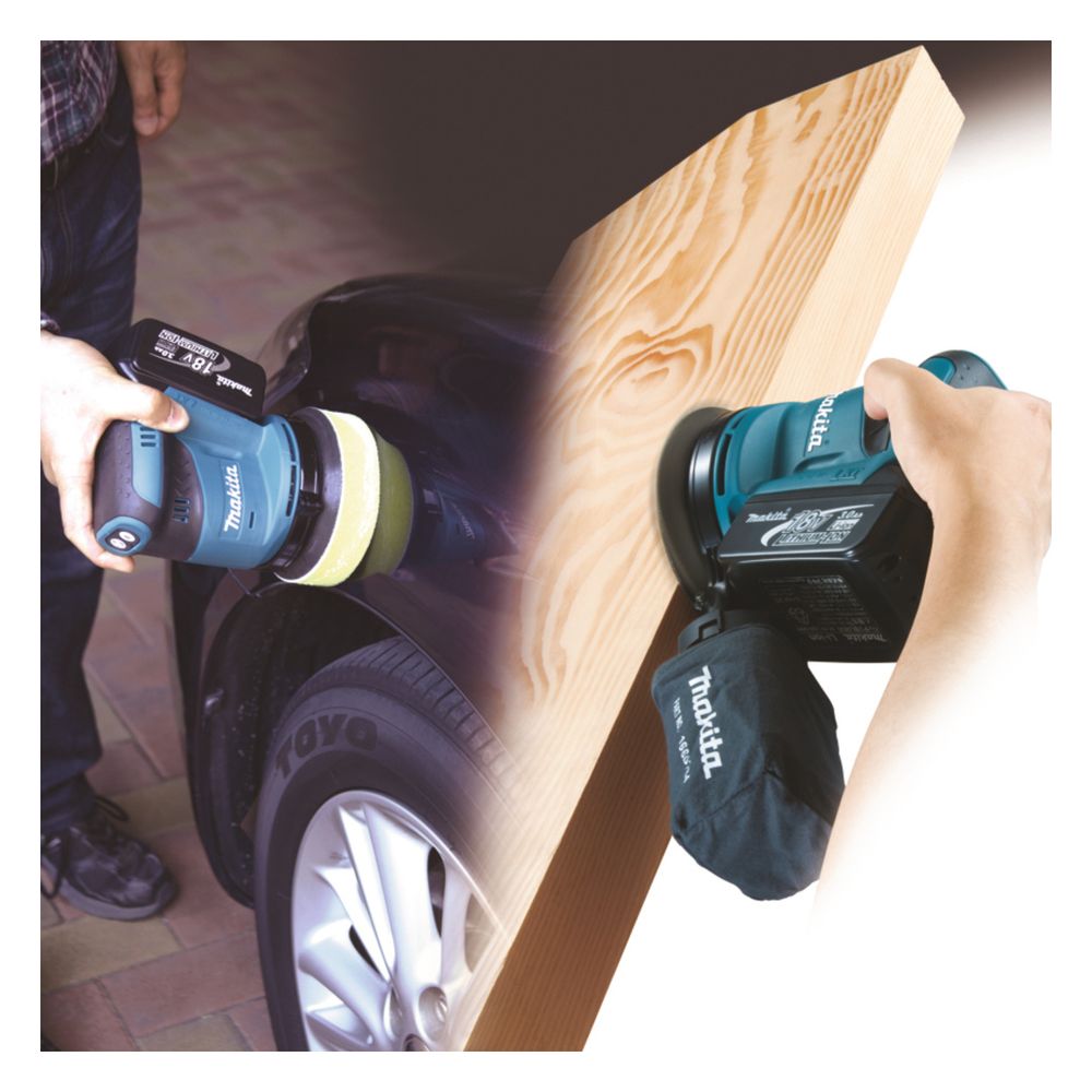 Makita Akku-Exzenterschleifer DBO180, 18V, 125mm, 7.000-11.000 min-1, 2,8mm Schwingkreis... MAKITA-DBO180Z  (Abb. 9)