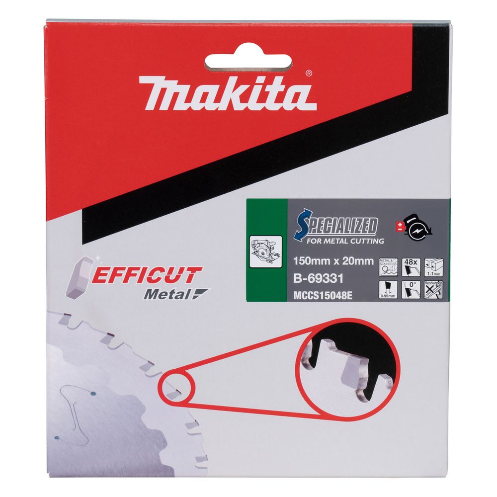 Makita Kreissägeblatt EFFICUT B-69331, 150x1,1x20mm 48 Zähne, Stahl, B-69331... MAKITA-B-69331 0088381548199 (Abb. 2)