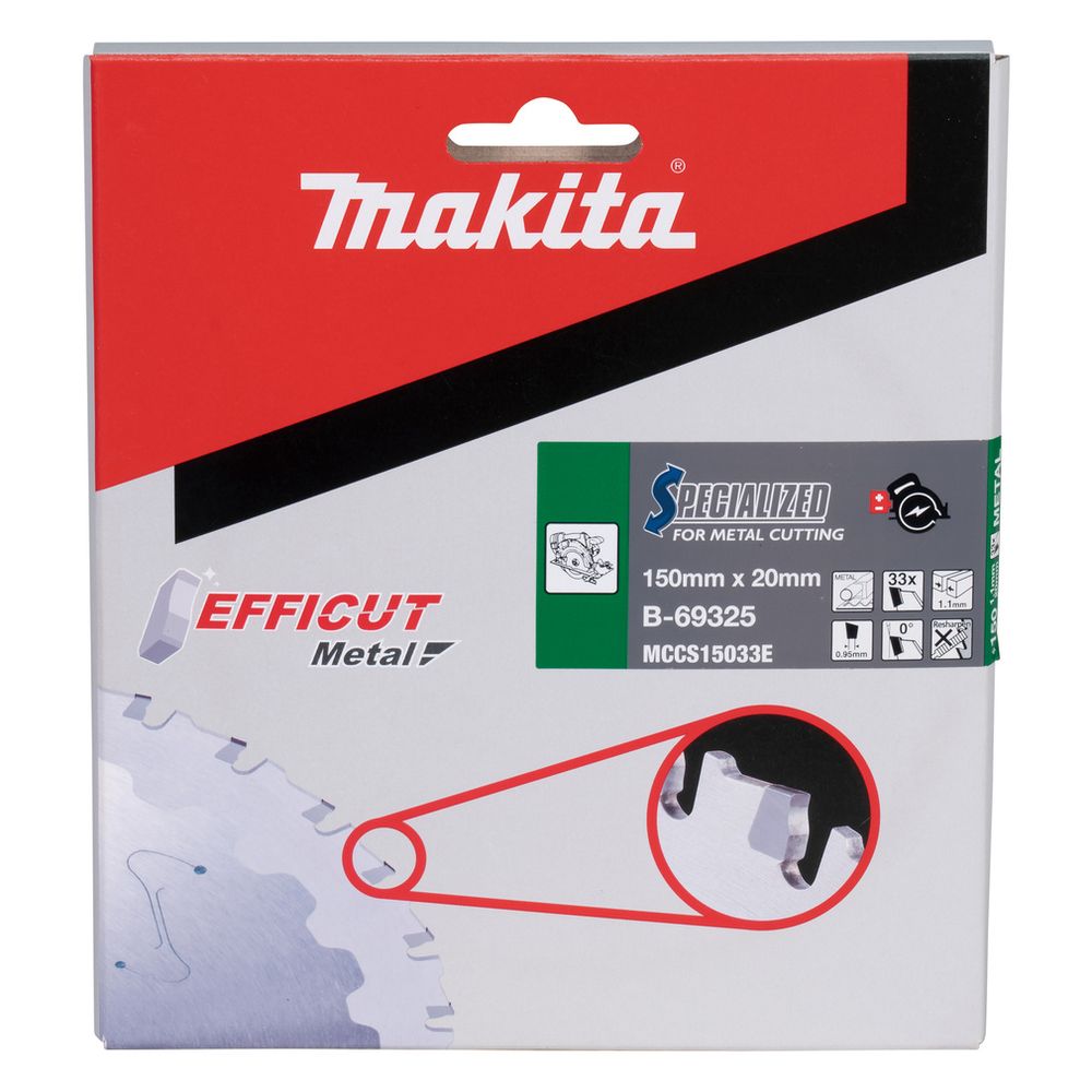 Makita Kreissägeblatt EFFICUT B-69325, 150x1,1x20mm, 33 Zähne, Stahl... MAKITA-B-69325 0088381548182 (Abb. 2)