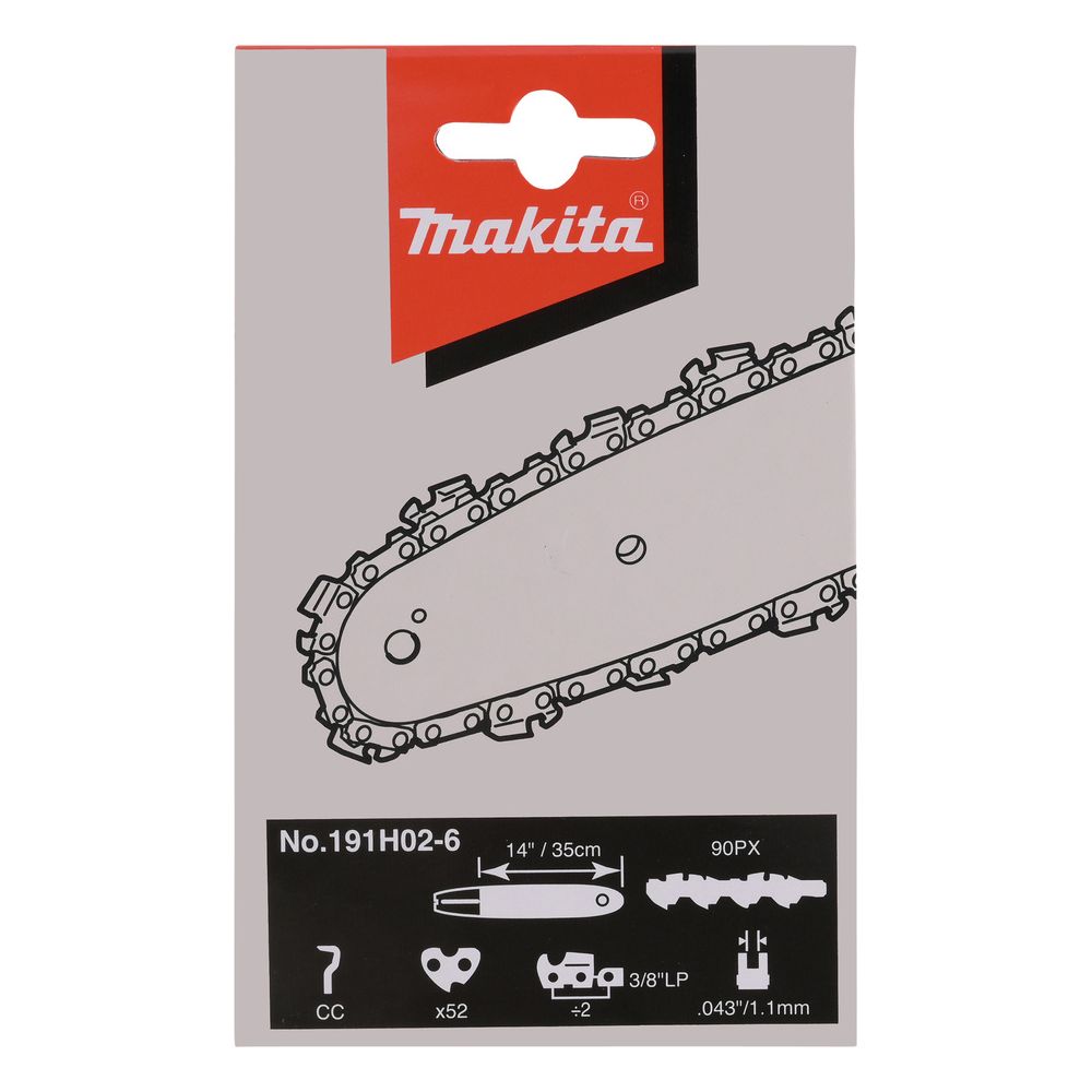 Makita Sägekette 191H02-6, 350mm, 1,1mm, 3/8", 52 TG... MAKITA-191H02-6  (Abb. 2)