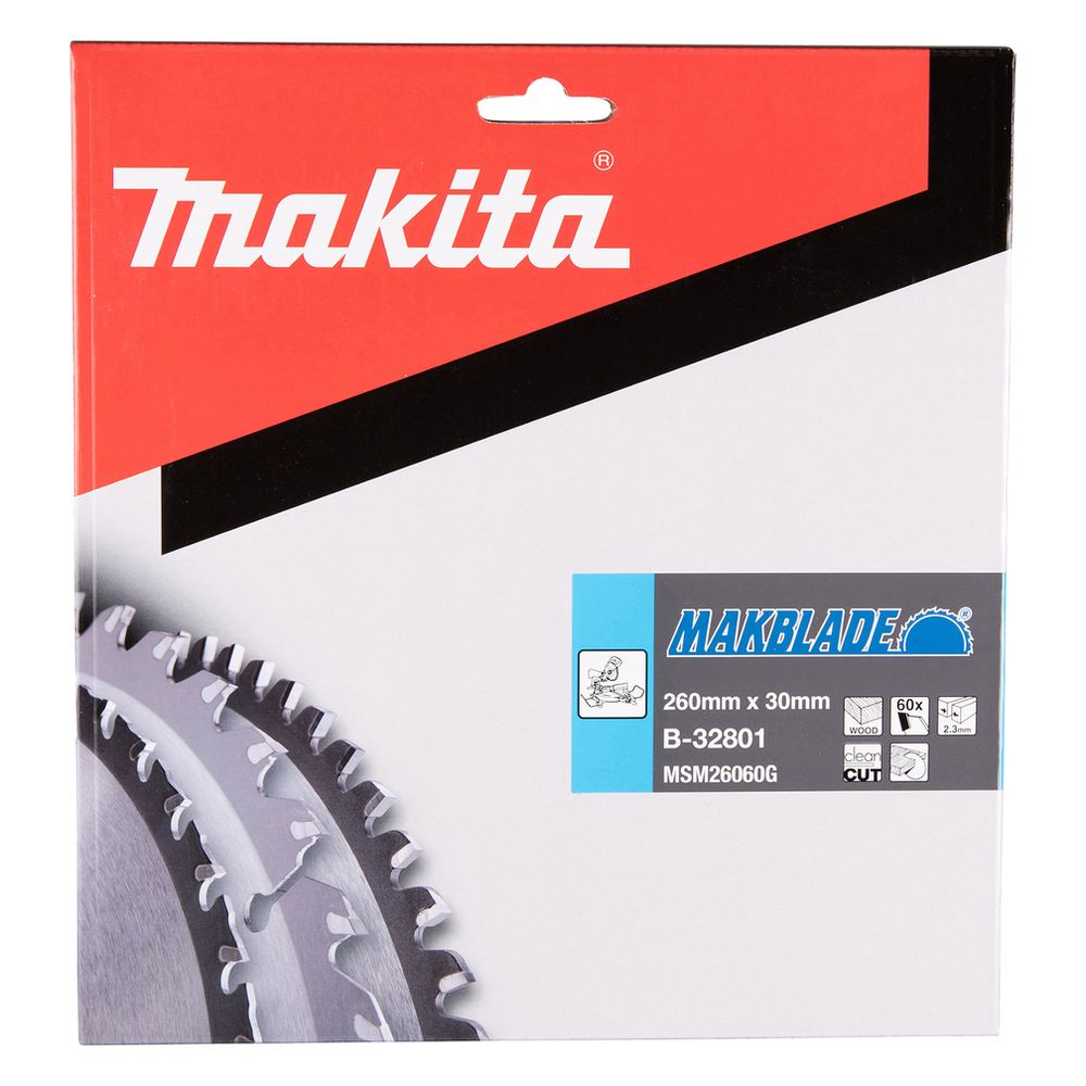 Makita Kreissägeblatt MAKBLADE B-32801, 260x30mm, 60 Zähne, Holz... MAKITA-B-32801  (Abb. 2)