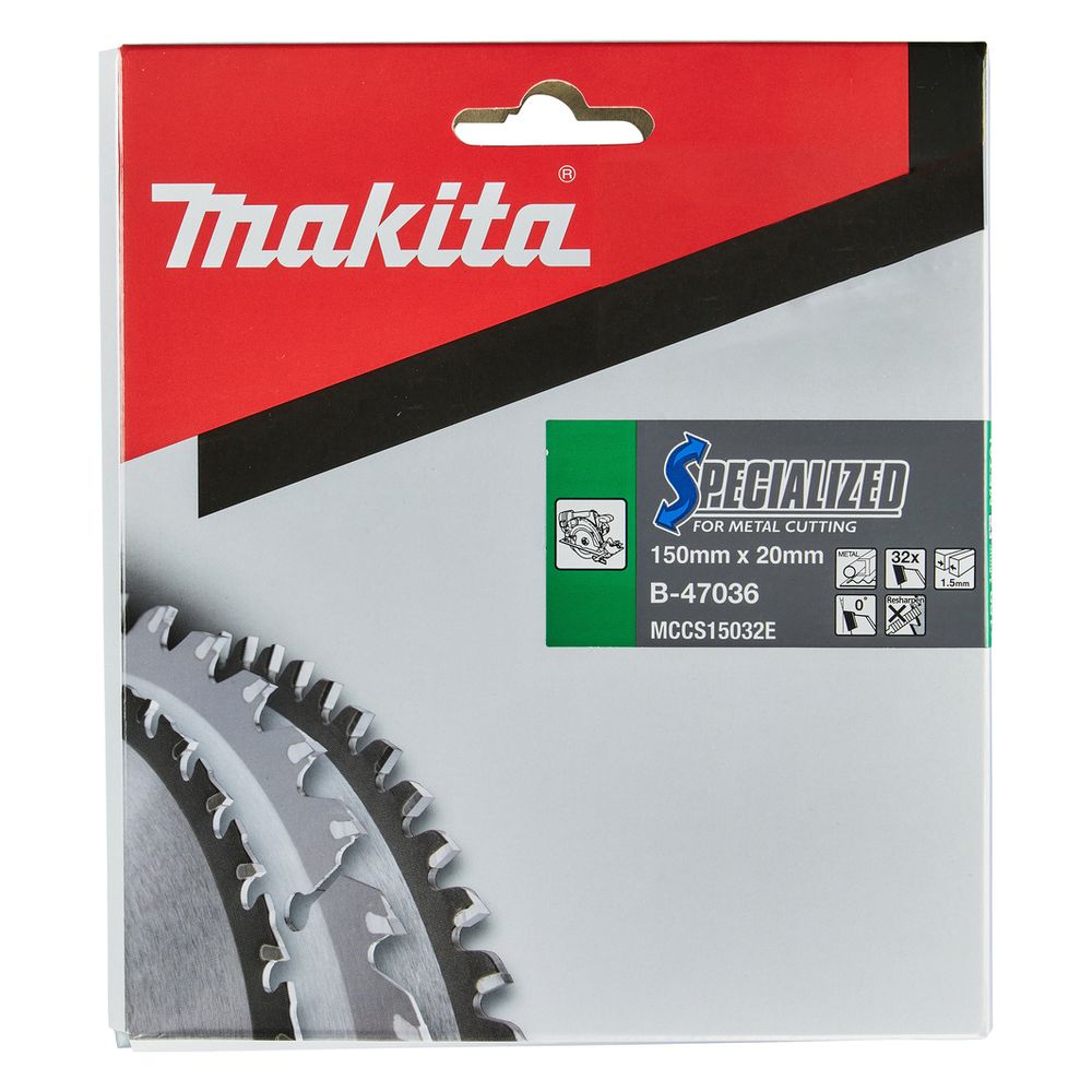 Makita Kreissägeblatt Specialized Metal B-47036, 150x1,5x20mm, 32 Zähne, Stahl... MAKITA-B-47036 0088381454247 (Abb. 2)