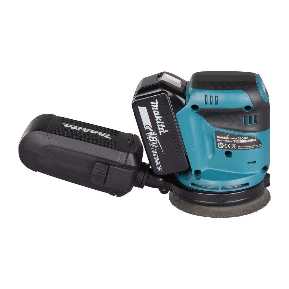 Makita Akku-Exzenterschleifer DBO180, 18V, 125mm, 7.000-11.000 min-1, 2,8mm Schwingkreis... MAKITA-DBO180Z  (Abb. 6)