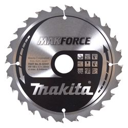 Makita Kreissägeblatt MAKFORCE B-32247, 190mm, 24 Zähne, 2,2mm Schnittbreite, 20 Grad Zahnwinkel, Ho... MAKITA-B-32247  (Abb. 1)