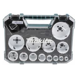 Makita Lochsägen-Set, 16-tlg., 16-76mm, 38mm Schnitttiefe, Bi-Metall, D-63993... MAKITA-D-63993 0088381532396 (Abb. 1)