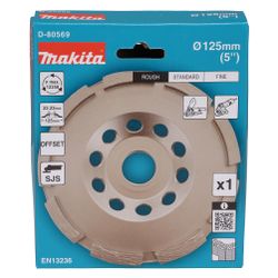Makita Schleiftopf, 125x22,23x5mm, grob, D-80569... MAKITA-D-80569  (Abb. 1)
