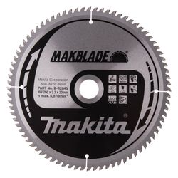 Makita Kreissägeblatt MAKBLADE B-32845, 260mm, 30mm, 80 Zähne, 2,3mm Schnittbreite, 5 Grad Zahnwinke... MAKITA-B-32845  (Abb. 1)