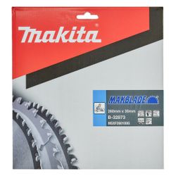 Makita Kreissägeblatt MAKBLADE B-32873, 260x30mm, 100 Zähne, 2,3mm Schnittbreite, 5 Grad Zahnwinkel,... MAKITA-B-32873  (Abb. 1)