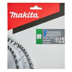 Makita Kreissägeblatt Specialized, 165mm, 20mm Bohrung, 40 Zähne, 1,6mm Schnittbreite, 18 Grad Zahnw... MAKITA-B-32954  (Abb. 1)