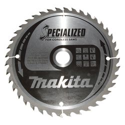 Makita Kreissägeblatt Specialized, 165mm, 20mm Bohrung, 40 Zähne, 1,6mm Schnittbreite, 18 Grad Zahnw... MAKITA-B-32954  (Abb. 1)