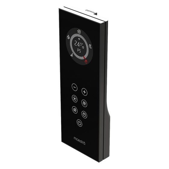 MCZ Fernbedienung Maestro+, Drahtlos Bluetooth mit Display, Kunststoff, Schwarz