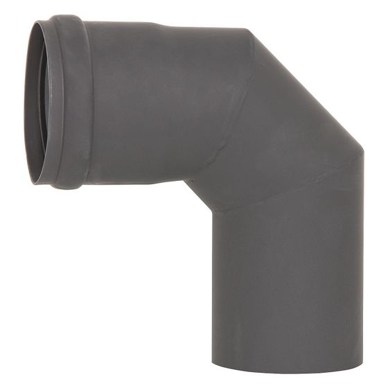 MCZ Pellet-Abgasrohr-Bogen 90 Grad DN 80, Stahl lackiert, schwarz