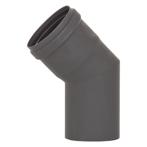 MCZ Pellet-Abgasrohr-Bogen 45 Grad, DN 80, Stahl lackiert, schwarz