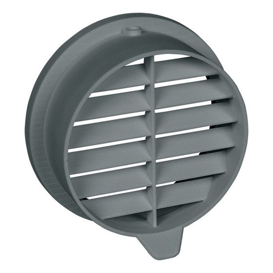 Meltem Fassadenabschluss Kunststoffrohr M-WRG-II KSR-2, Grau (RAL 7012), 2 Stück