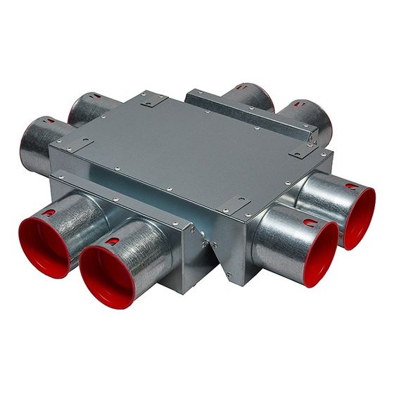 Meltem Kreuzungsstück M-WRG-II KS/75, mit 8x Flexrohranschluss 75mm inkl. Dichtring DN 75