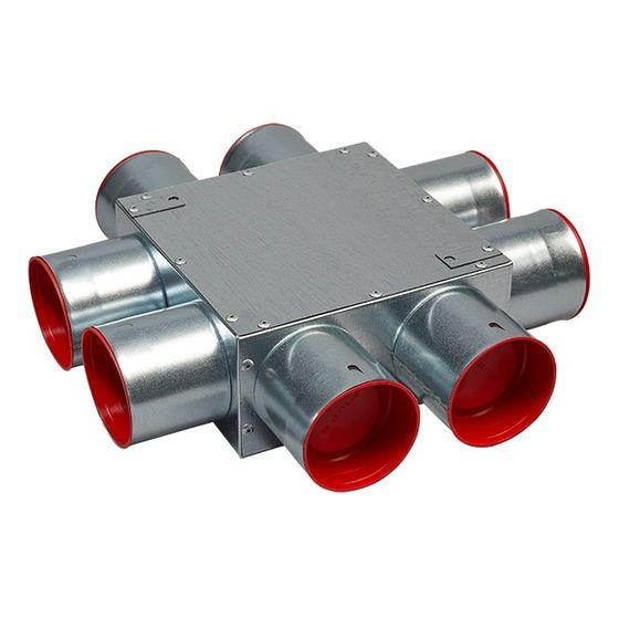 Meltem Verteilerkasten M-WRG-II VK, Flexrohranschluss 8x75mm, inkl. 8x Flexrohr-Dichtring