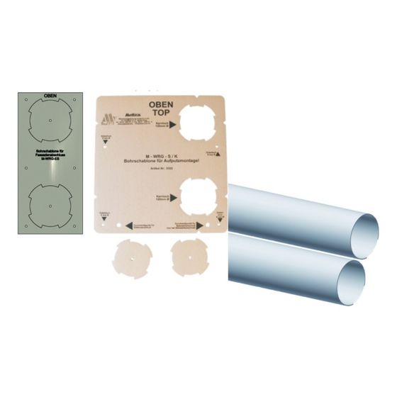 Meltem Montageset Aufputz M-WRG-M/AP, inkl. Außen- und Fortluftrohr DN 100 2x 0,5m
