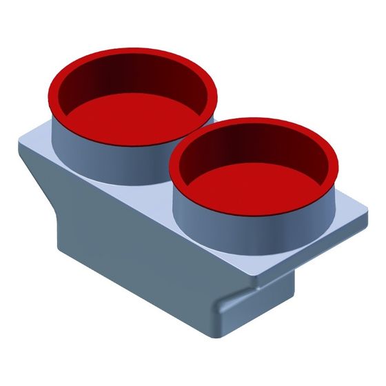 Meltem Flexrohradapter M-WRG-FRA75, für 2x Flexrohr 75mm an Montageset U2