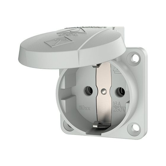 Mennekes 16A2P+E 230V 11030 SCHUKO-Anbau-Steckdose grau