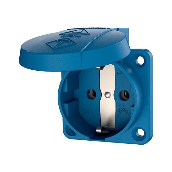 Mennekes 16A2P+E 230V SCHUKO 11031 Anbau-Steckdose blau
