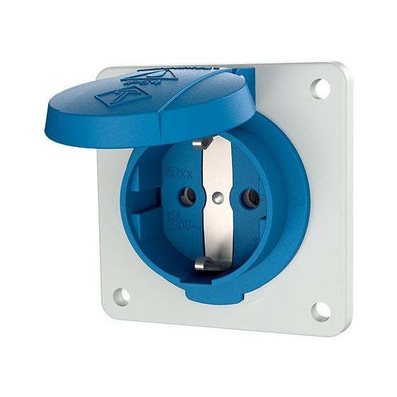 Mennekes 16A2P+E 230V SCHUKO blau 11011F IP54 für ortsfesten Einsatz