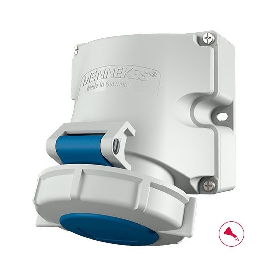Mennekes Steckdose 9105 16A3P 6h230V Wanddose TwinContact IP67