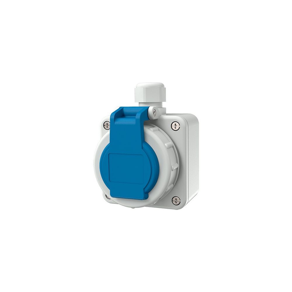 Mennekes 16A2P+E 230V 10863 Schuko-Wanddose DWD AP blau... MENNEKES-10863 4015394035701 (Abb. 1)