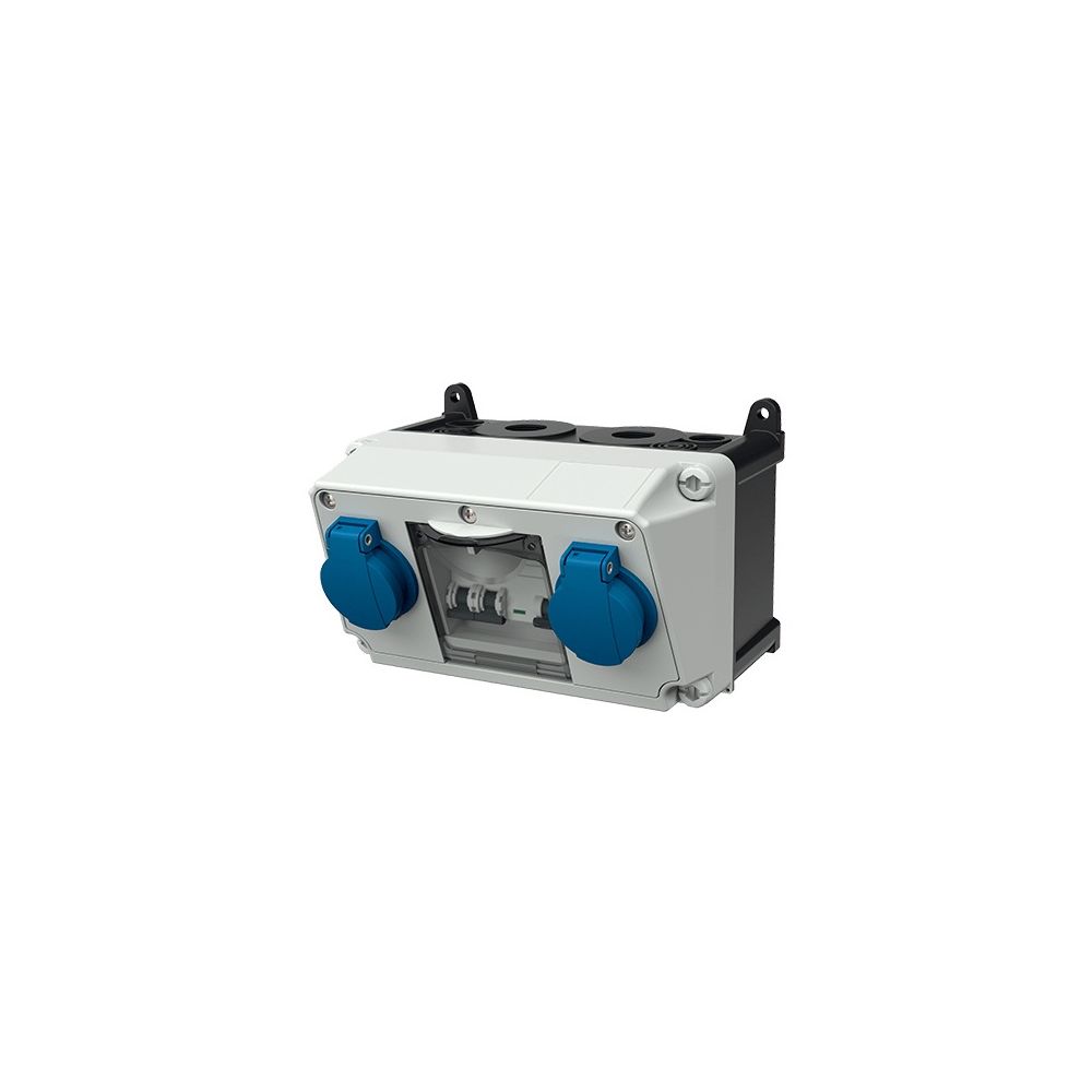 Mennekes Steckdosen-Kombination 910001 2xSchuko FI... MENNEKES-910001 4015394233985 (Abb. 1)