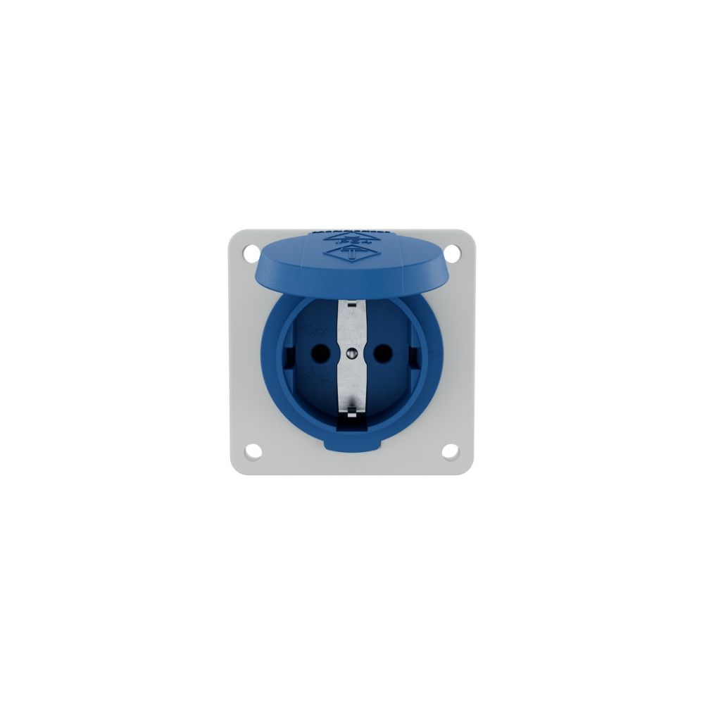Mennekes 16A2P+E 230V SCHUKO blau 11011F IP54 für ortsfesten Einsatz... MENNEKES-11011F 4015394259220 (Abb. 2)