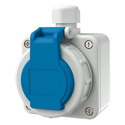 Mennekes 16A2P+E 230V 10863 Schuko-Wanddose DWD AP blau... MENNEKES-10863 4015394035701 (Abb. 1)