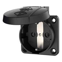 Mennekes 16A2P+E 230V schwarz 11032 Schuko-Anbau-Steckdose f. Baustromvert... MENNEKES-11032 4015394184638 (Abb. 1)