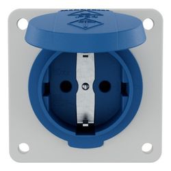 Mennekes 16A2P+E 230V SCHUKO blau 11011F IP54 für ortsfesten Einsatz... MENNEKES-11011F 4015394259220 (Abb. 1)