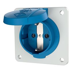 Mennekes 16A2P+E 230V SCHUKO blau 11011F IP54 für ortsfesten Einsatz... MENNEKES-11011F 4015394259220 (Abb. 1)