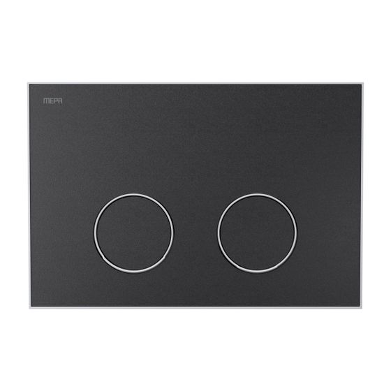 Mepa Frame Betätigungsplatte 2-Mengen-Technik, Farbe Schwarz, Rahmen Mattweiß