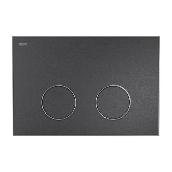 Mepa Frame Betätigungsplatte 2-Mengen-Technik, Farbe Schwarz, Rahmen Mattsilber