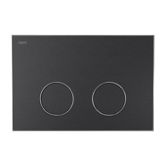 Mepa Frame Betätigungsplatte 2-Mengen-Technik, Farbe Schwarz und Rahmen Glanzchrom