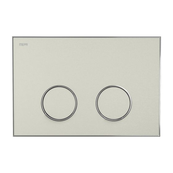 Mepa Frame Betätigungsplatte 2-Mengen-Technik, Farbe Sand, Rahmen Glanzchrom