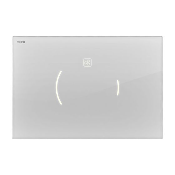 Mepa Zero Lumo WC-Betätigungsplatte 2-Mengen-Technik, fliesenbündig, Ersatz aus Glas, Weiß