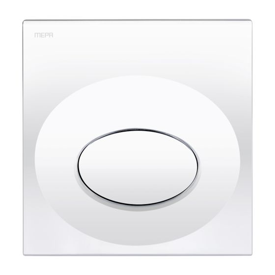 Mepa Drop Urinal-Betätigungsplatte Front, Kunststoff, Weiß, 590001
