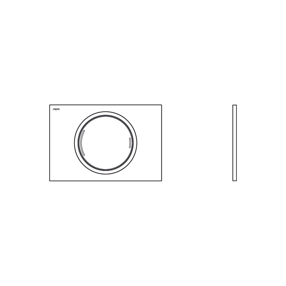 Mepa Zero WC-Betätigungsplatte 2-Mengen-Technik, für Sanicontrol UP-Spülksten, Kunststoff,... MEPA-421850 4027952022177 (Abb. 2)