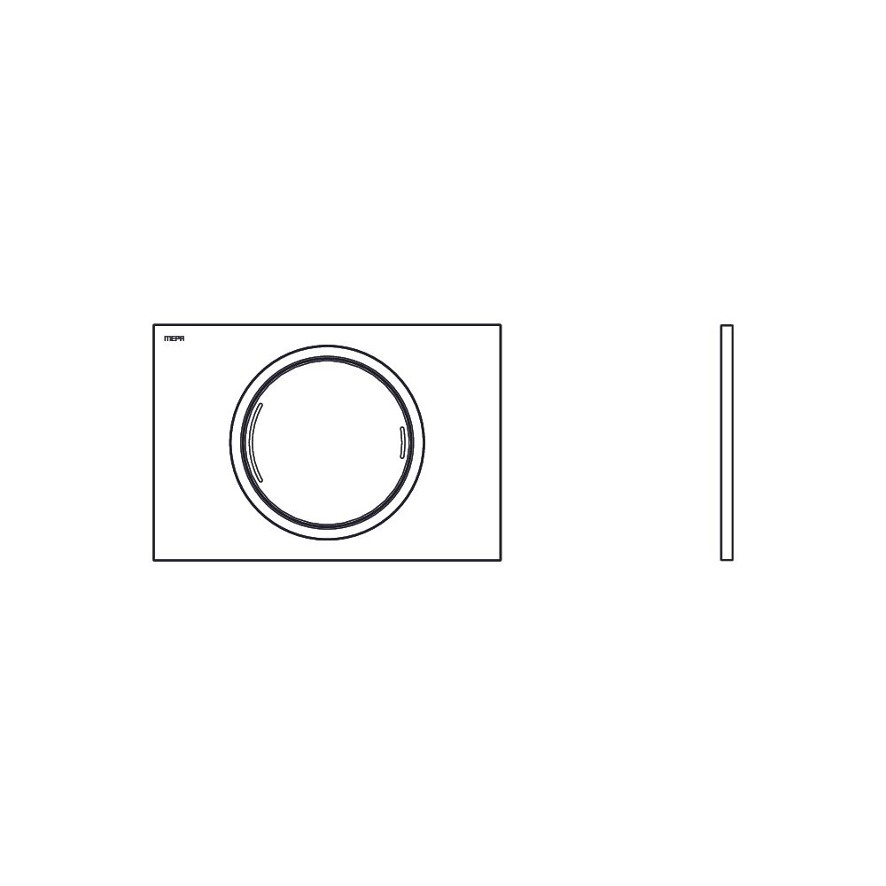 Mepa Zero WC-Betätigungsplatte 2-Mengen-Technik, für Sanicontrol UP-Spülksten, Kunststoff,... MEPA-421858 4027952022191 (Abb. 2)