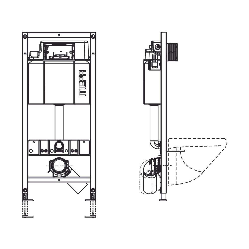 Mepa nextVIT WC-Element UP-Spülkasten Sanicontrol A31, Systembauhöhe 1200mm... MEPA-514105 4027952027356 (Abb. 2)