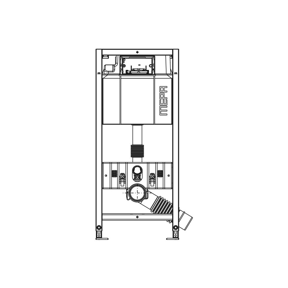 Mepa nextVIT Step-WC-Element Spülkasten Sanicontrol A31, Systembauhöhe 1200mm... MEPA-514813 4027952027455 (Abb. 2)