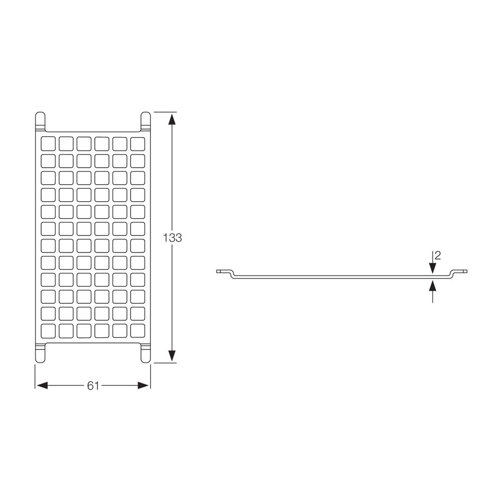 Mepa Duschrinnen-Haarsieb eckig für TersoSlim, 150353... MEPA-150353 4027952022160 (Abb. 3)